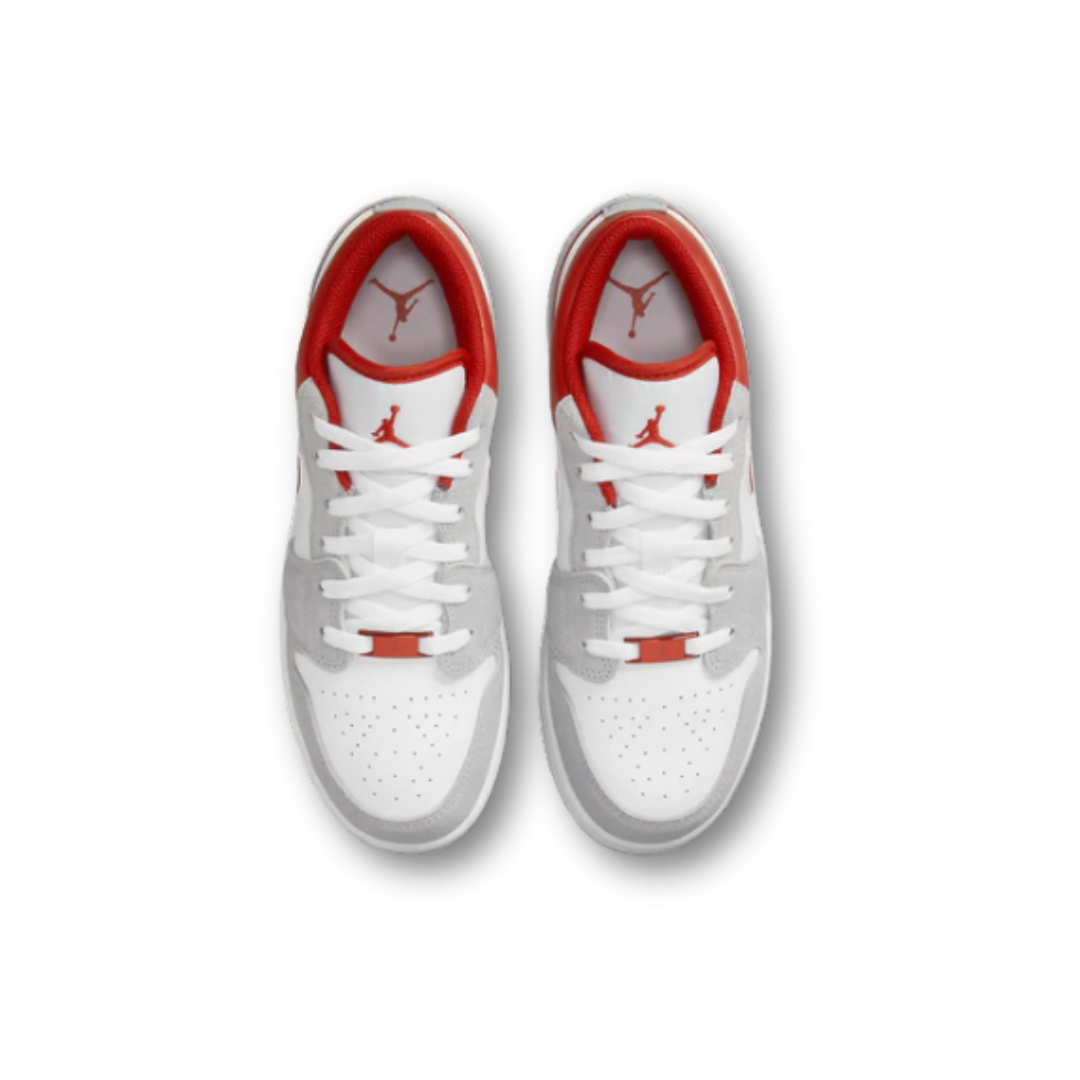 Nike Air Jordan 1 Low SE Light Smoke Grey Gym Red (GS)