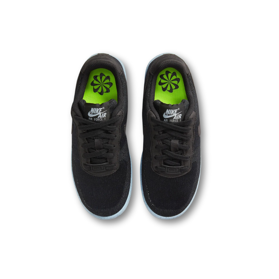 Nike Air Force 1 Low Crater Flyknit Black Chambray Blue