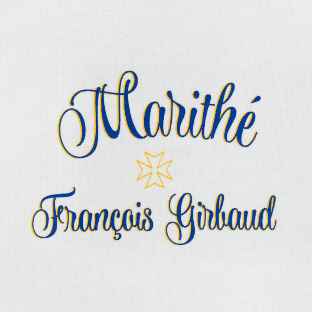Marithé François Girbaud W Rolling Logo Crop Tee White
