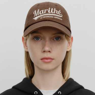 Marithé François Girbaud Vintage Baseball Graphic Cap Brown