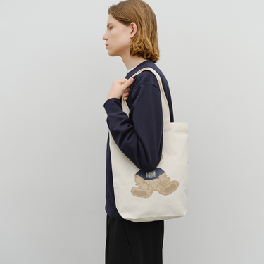 Marithé François Girbaud Doodle Bear Eco Bag Natural