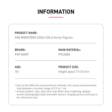 POP MART THE MONSTERS COCA-COLA Series Figures *WholeBox