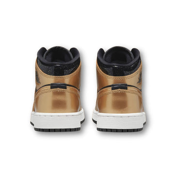 Jordan 1 Mid SE Metallic Gold Black (GS)
