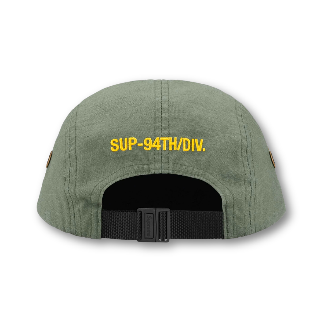 Supreme Military Camp Cap (SS24) Olive – Drop Streetwear Supreme Military Camp Cap (SS24) Olive – Drop Streetwear