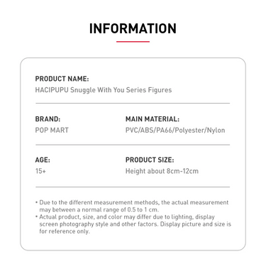 POP MART HACIPUPU Snuggle With You Series Figures *Individual