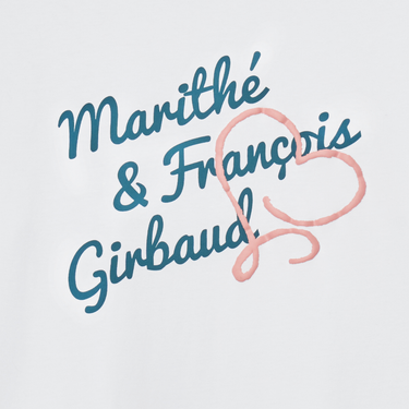 Marithé François Girbaud W Over Fit Handwriting Logo Heart Tee White