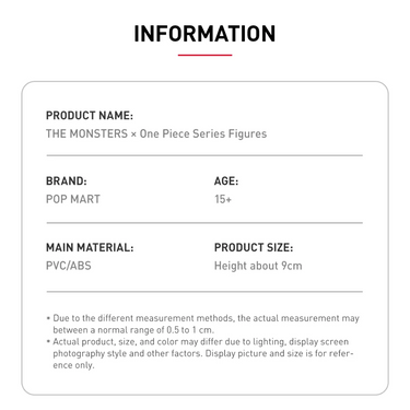 Pop Mart THE MONSTERS × One Piece Series Figures *Wholebox