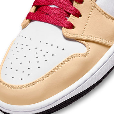 Jordan 1 Mid Light Curry Cardinal