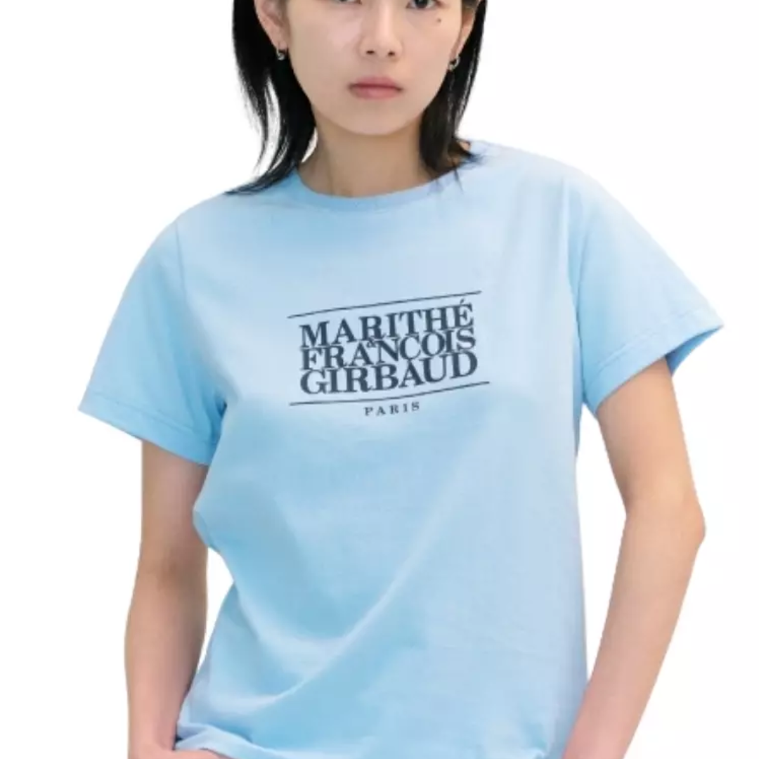 Marithé François Girbaud W Classic Logo Tee Sky Blue