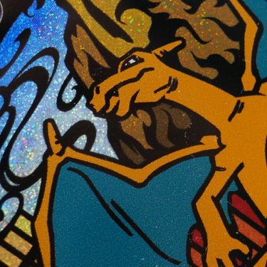 Pokémon Glitter Keychain Paper-cut Charizard A