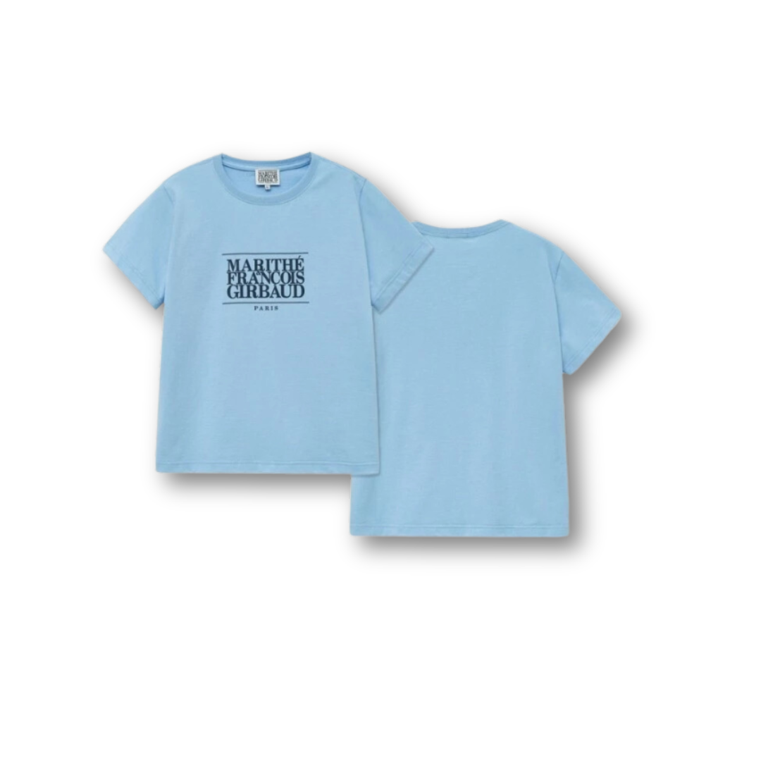 Marithé François Girbaud W Classic Logo Tee Sky Blue