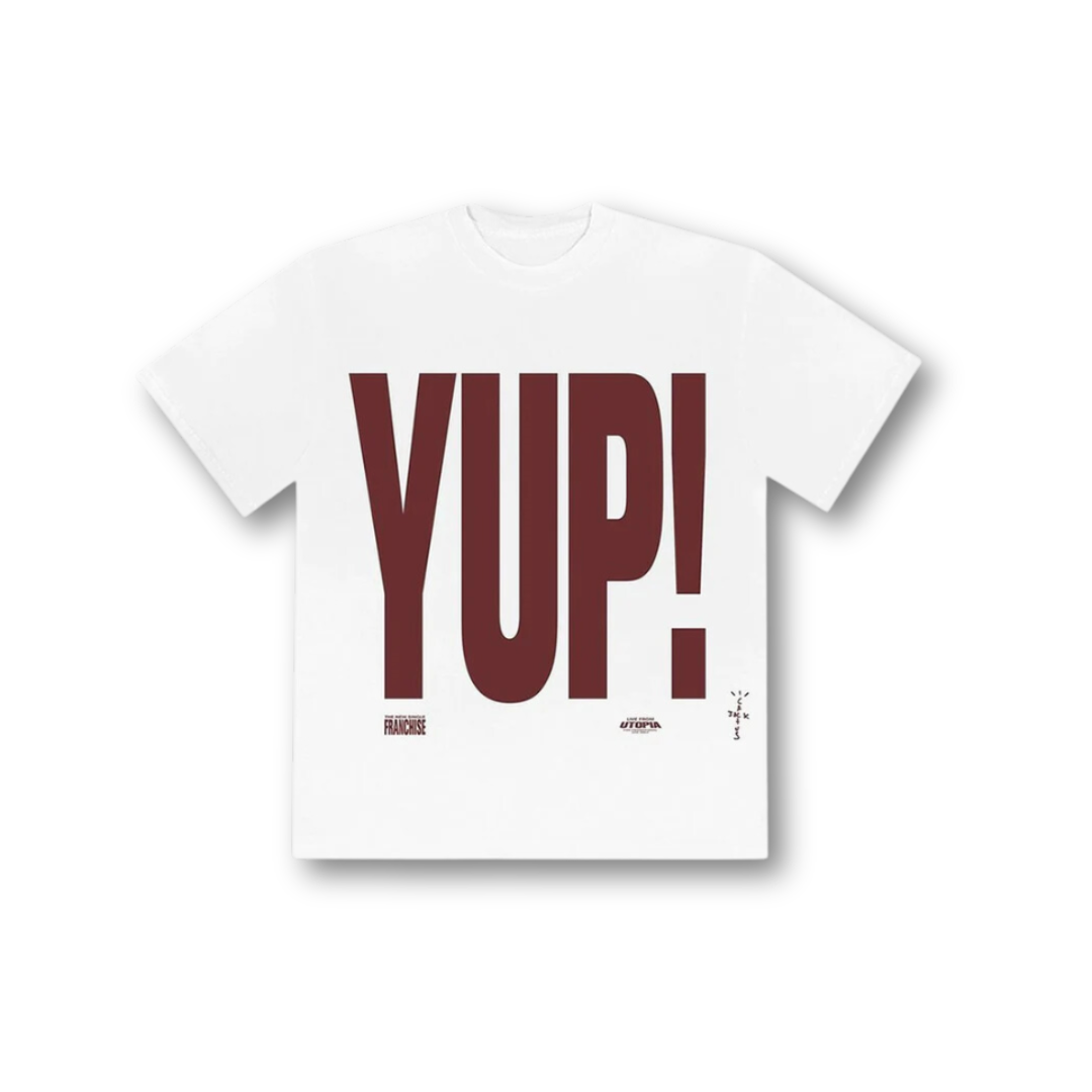 Travis Scott Franchise Promo YUP! T-Shirt White