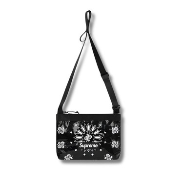 Supreme Bandana Tarp Side Bag Black