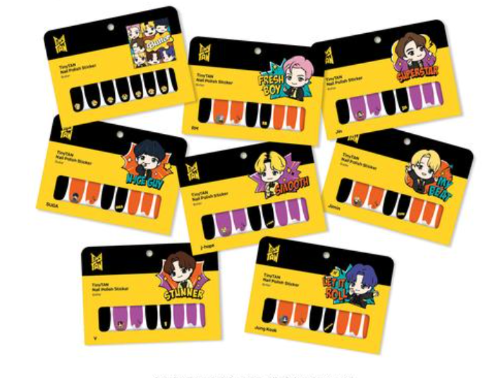 TinyTAN Nail Polish Sticker Butter