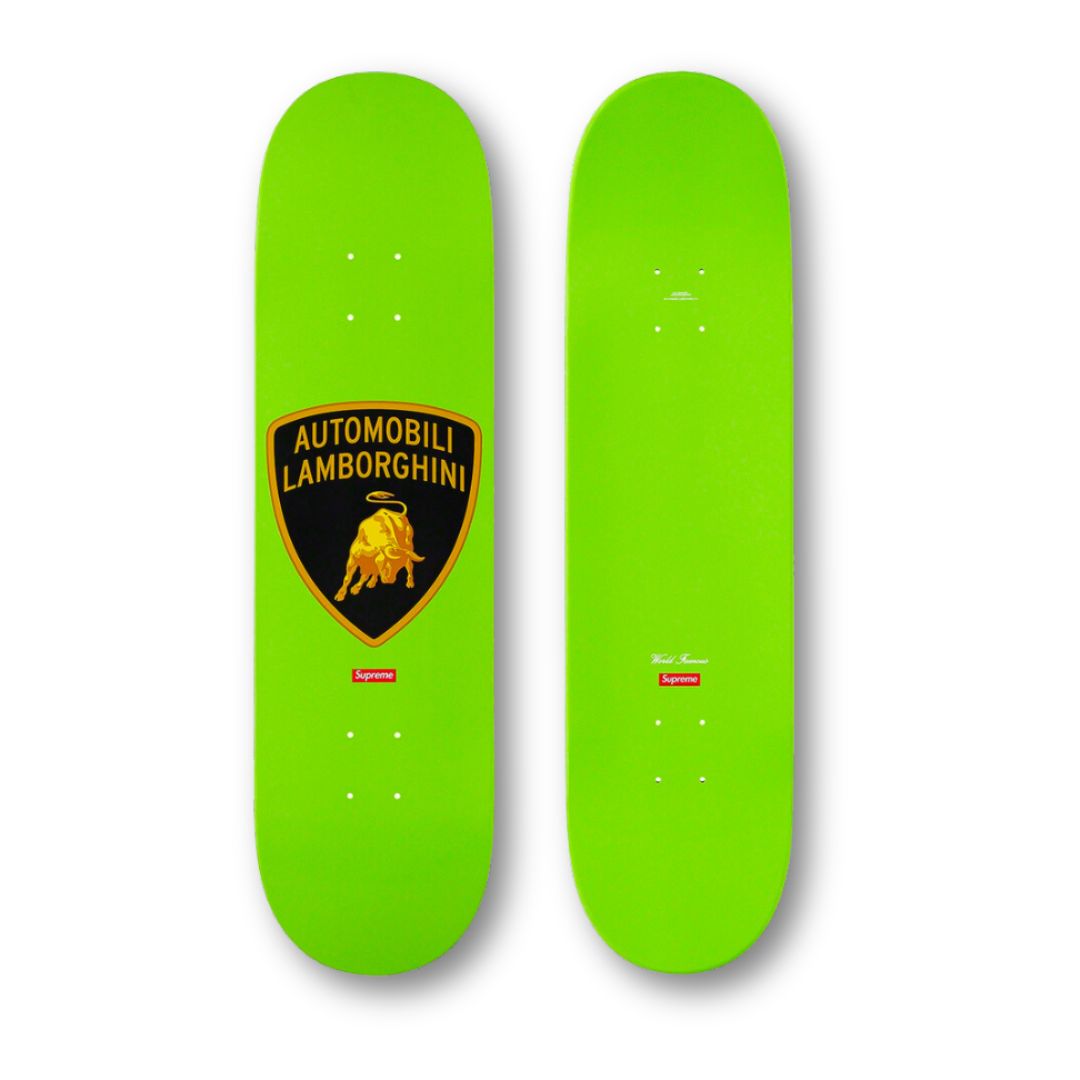 Supreme Automobili Lamborghini Skateboard Deck Lime