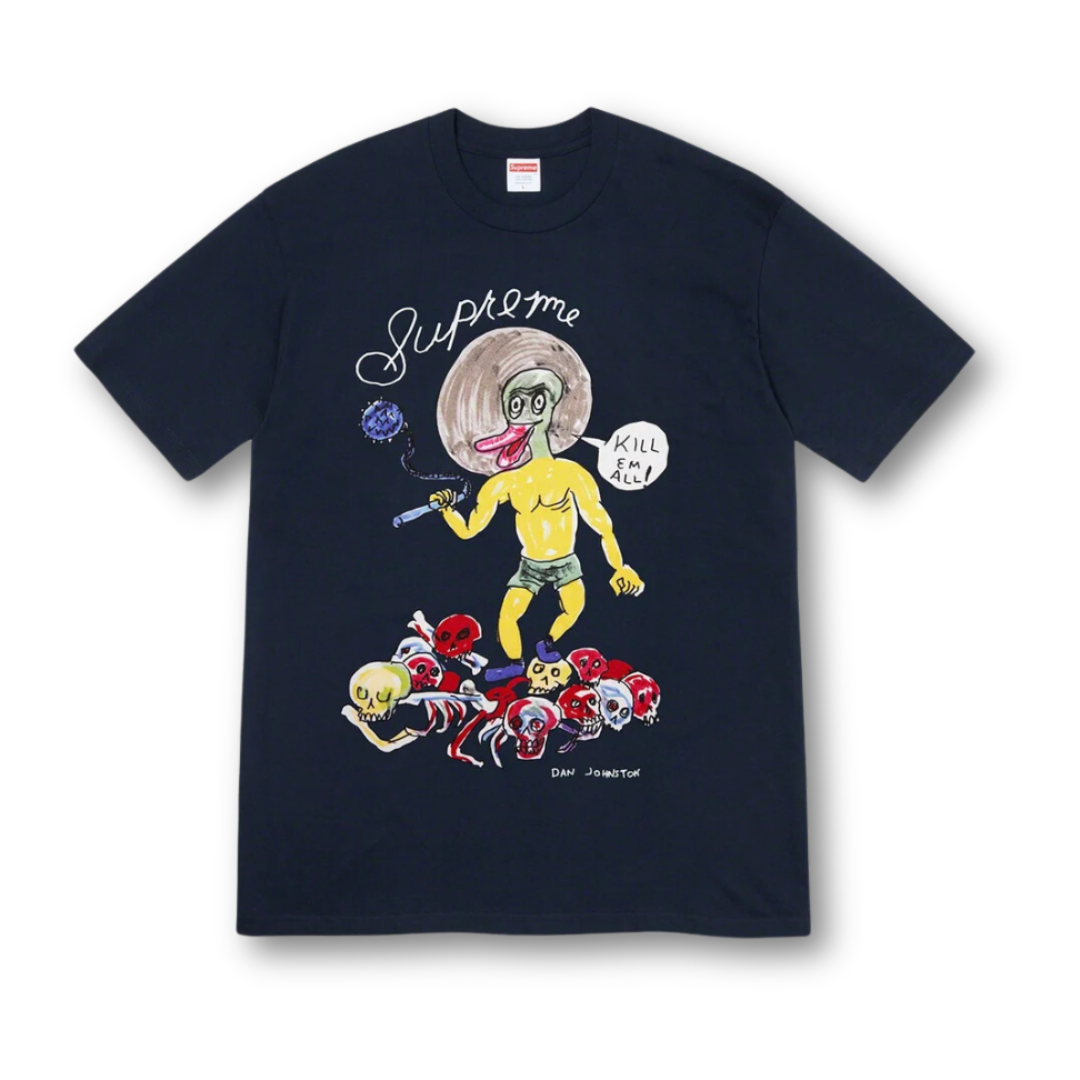 Supreme Daniel Johnston Kill Em All Tee Navy