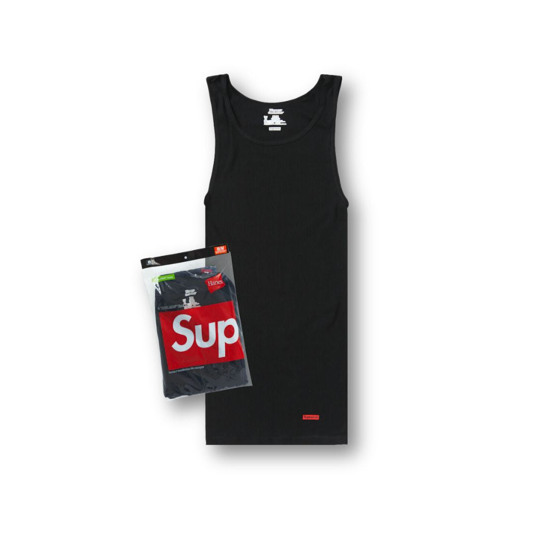 Supreme Hanes Tagless Tank Tops (3 Pack) Black