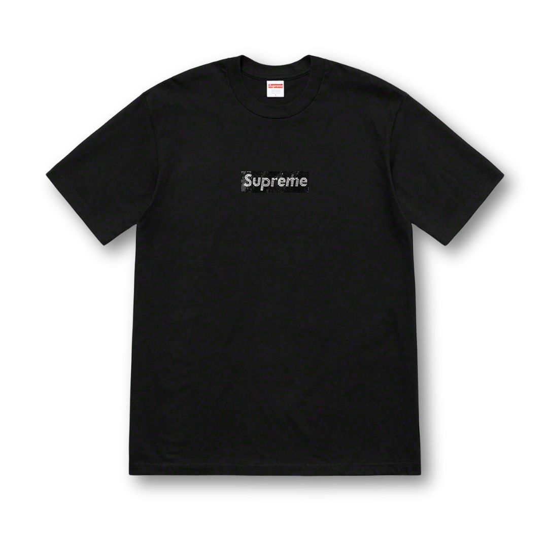 Supreme Swarovski Box Logo Tee Black