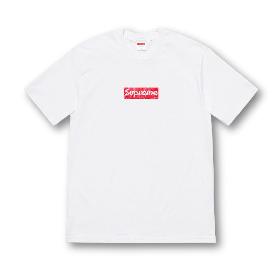 Supreme Swarovski Box Logo Tee White