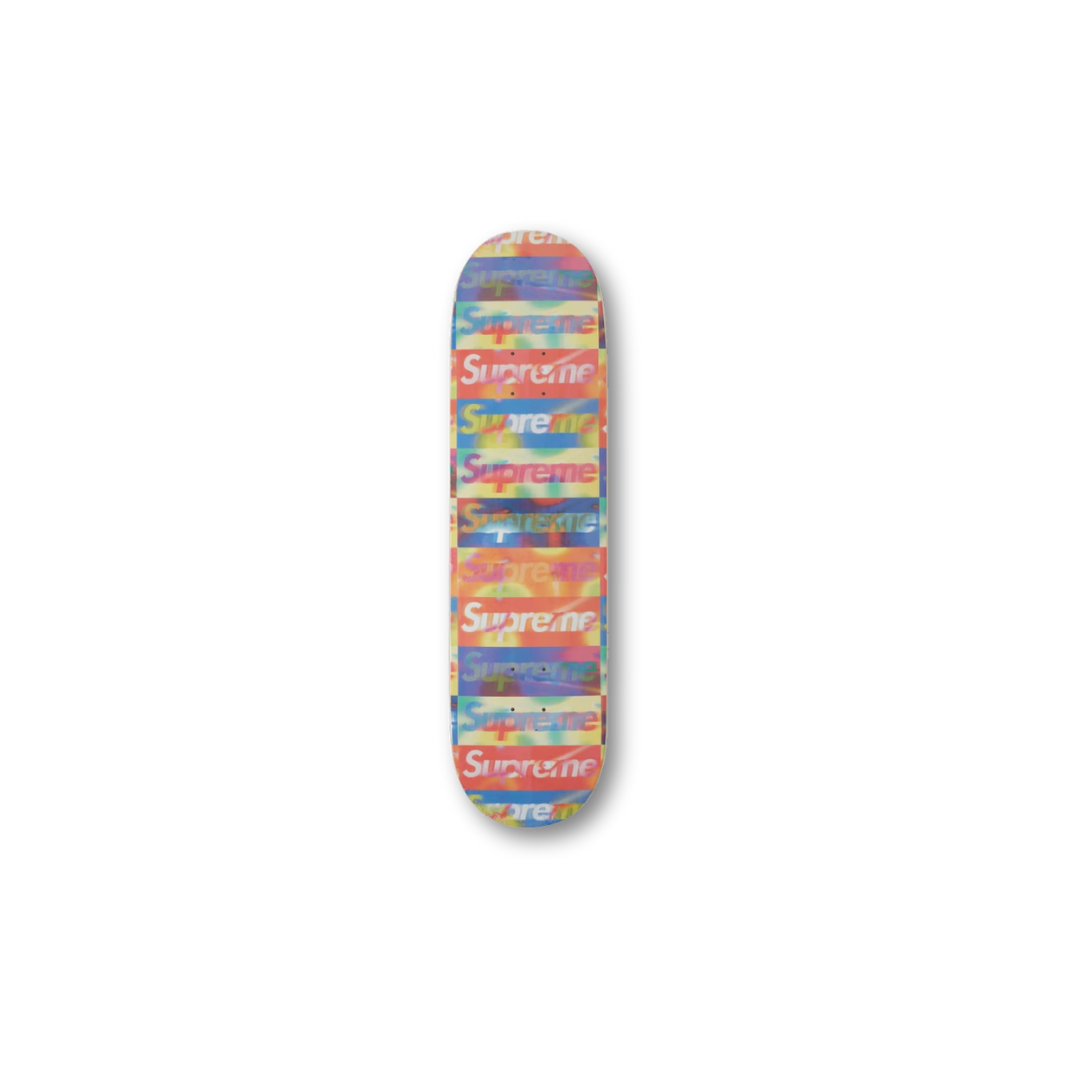 Supreme Distorted Logo Skateboard Deck Yellow