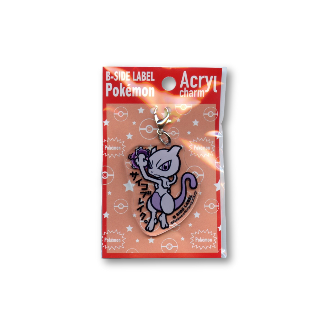 Pokémon B-Side Label Acrylic Charm Mewtwo