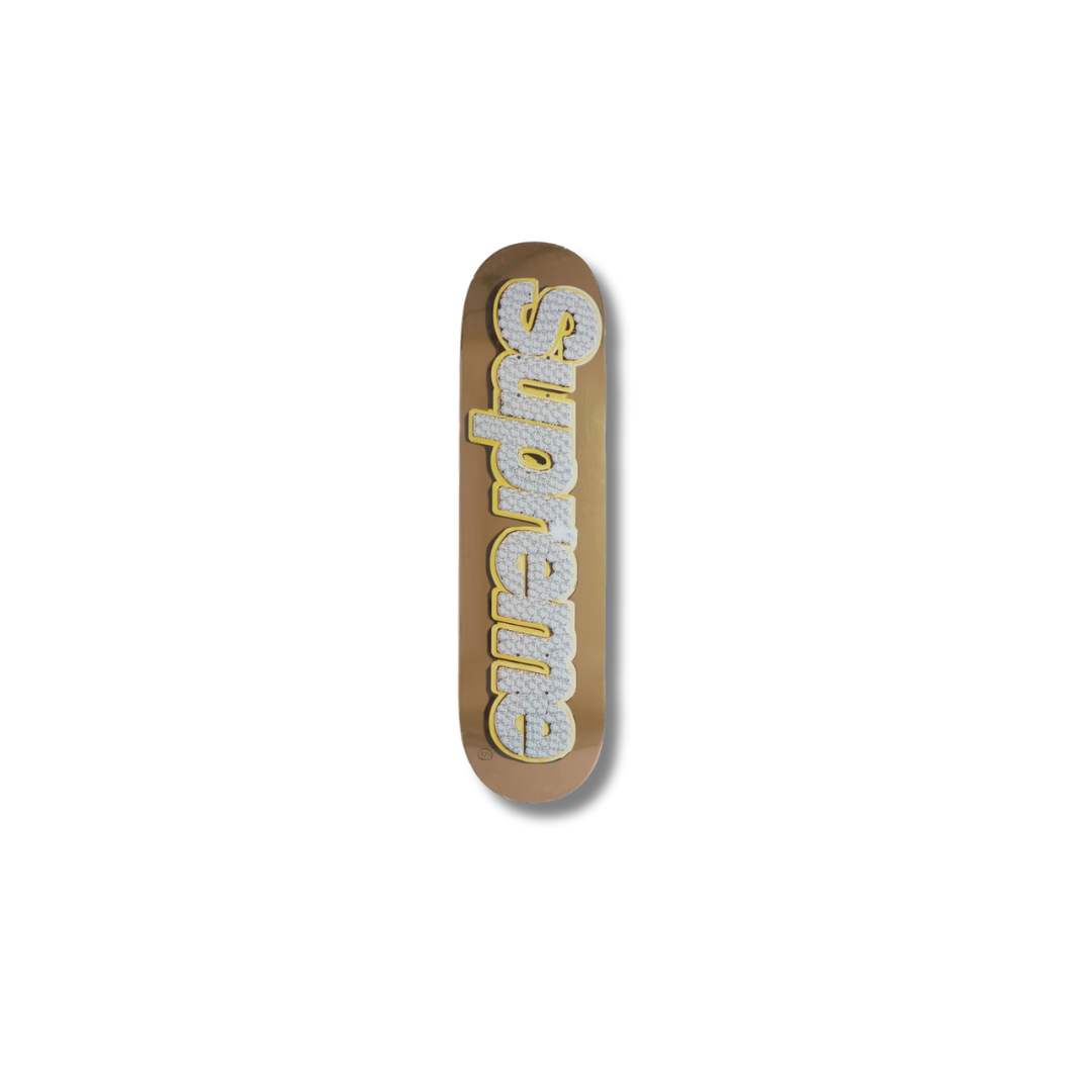 Supreme Bling Box Logo Skateboard Deck (SS22) Gold