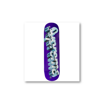 Supreme Chrome Logo Skateboard Deck Purple