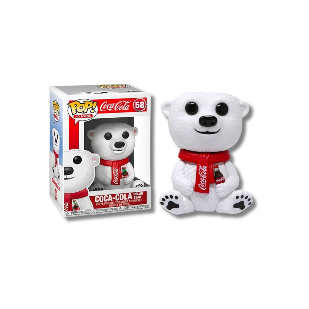 Funko POP! Ad Icons: Coca-Cola Polar Bear [Flocked] (Funko Shop Exclusive) #58