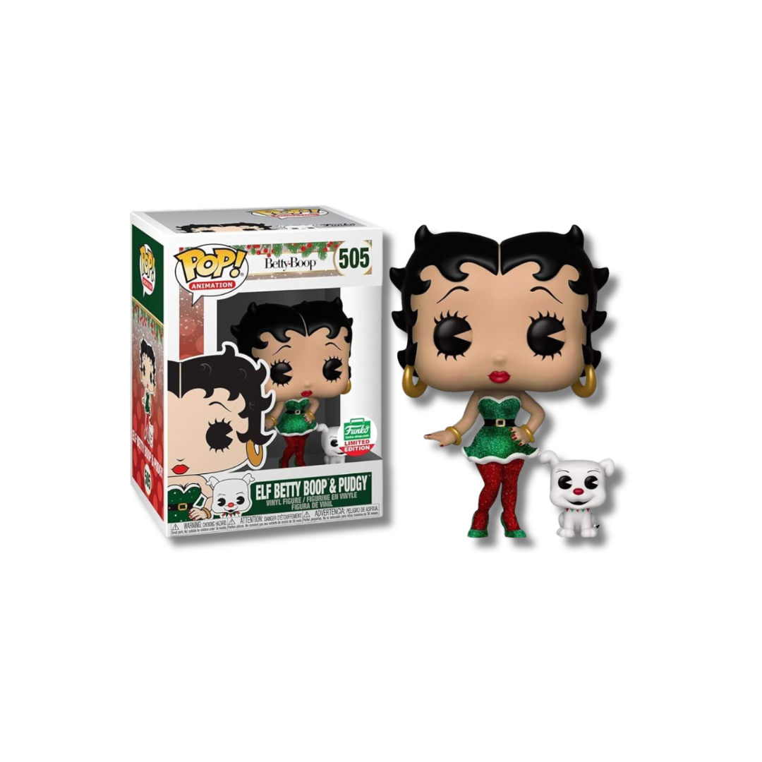 Funko Pop! Animation Betty Boop Elf Betty Boop and Pudgy (Funko Shop Edition Figure) #505