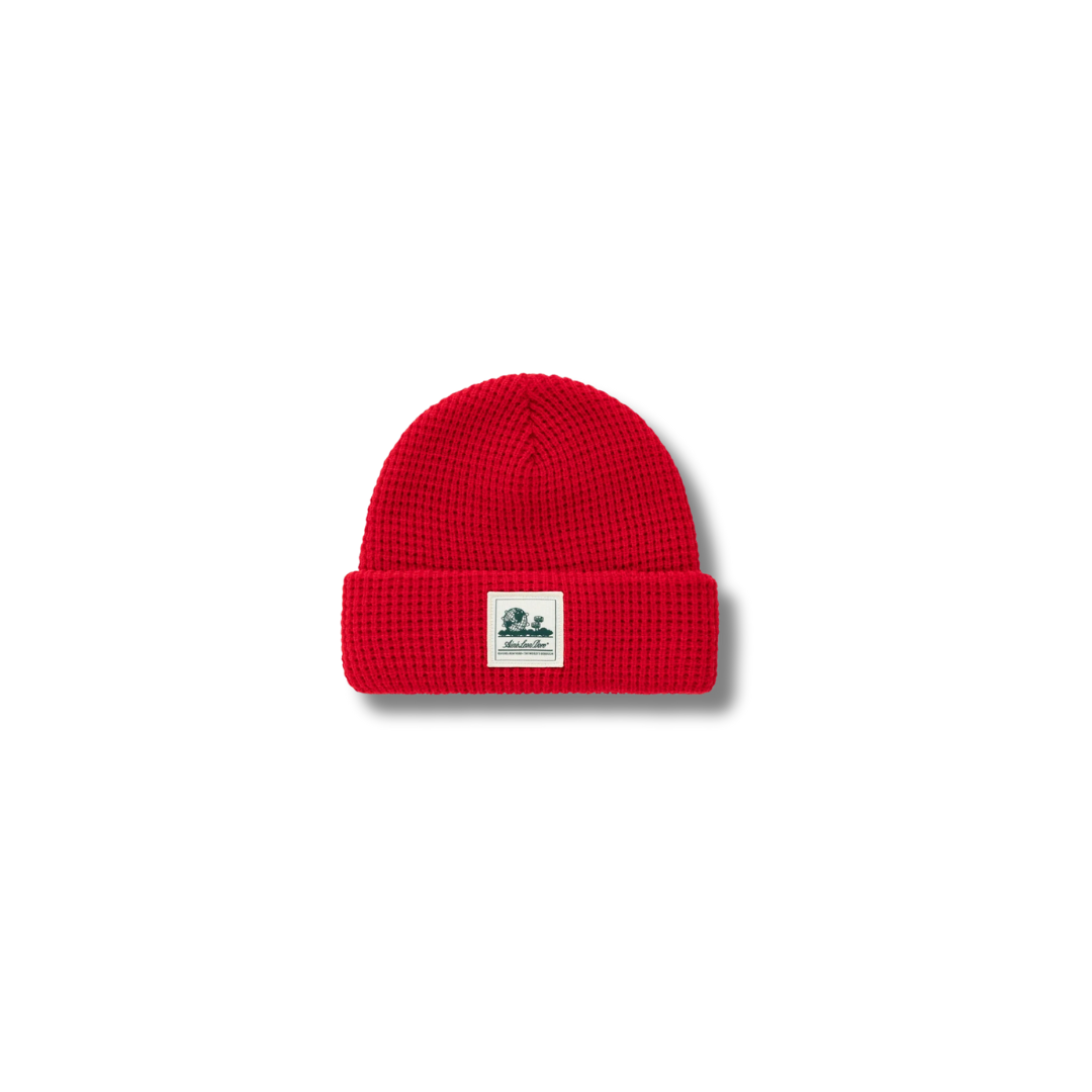 Aime Leon Dore Waffle Knit Beanie Dark Red