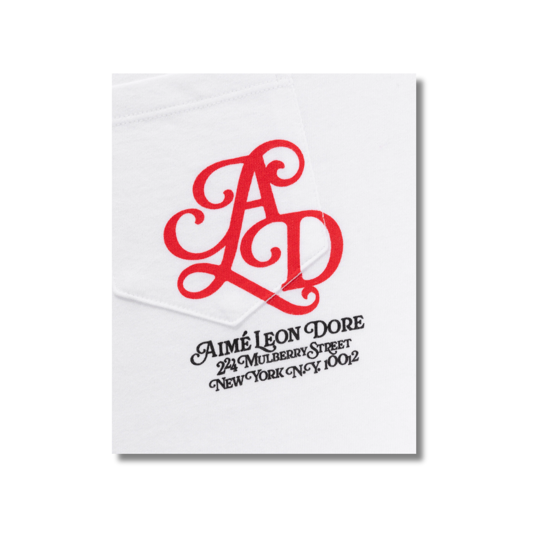 Aime Leon Dore Monogram Pocket Tee Bright White