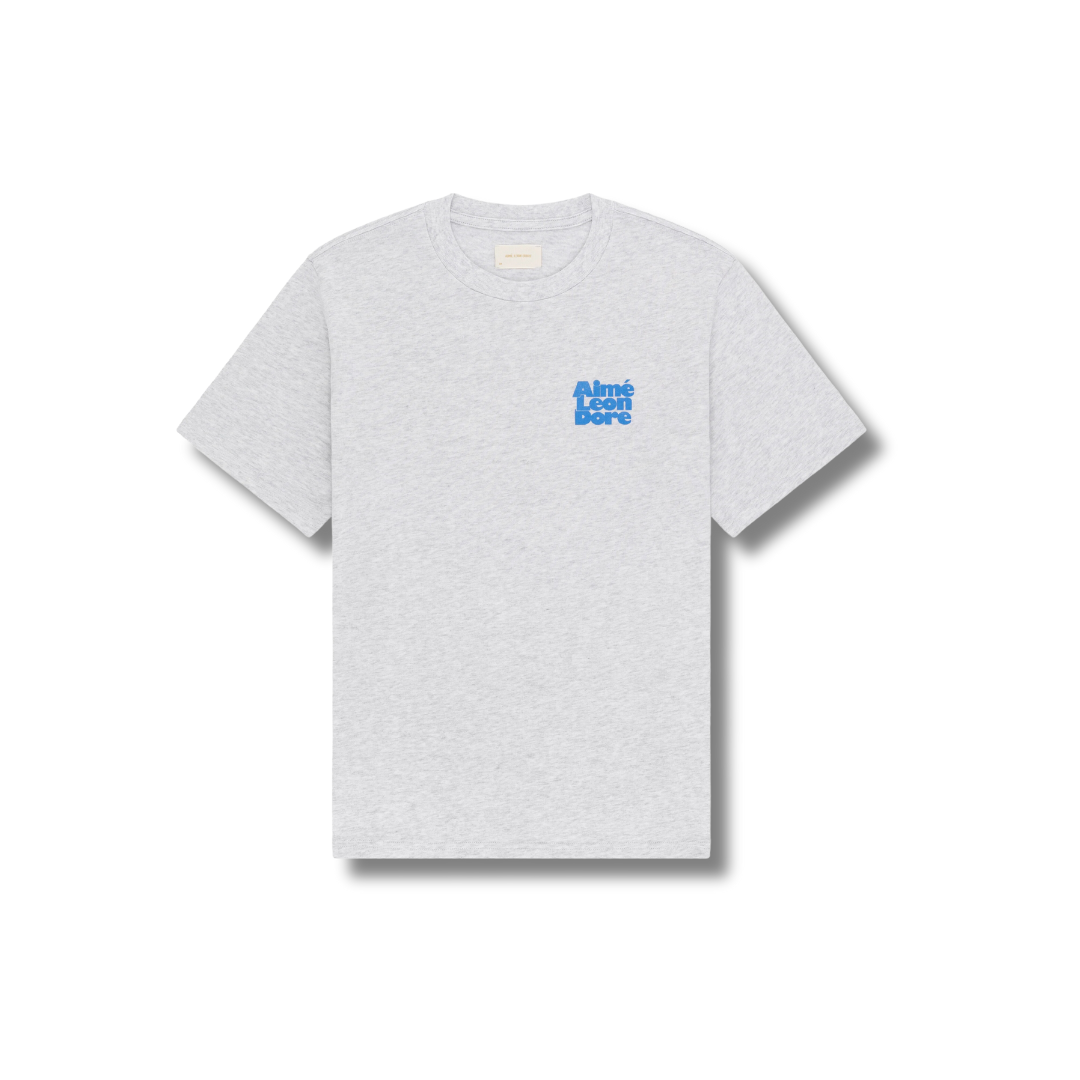 Aime Leon Dore Stacked Logo Tee Silver Mix