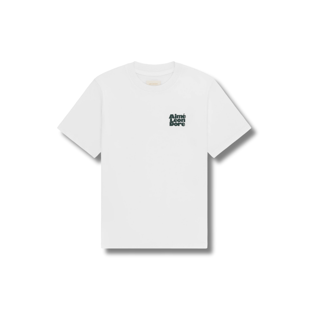 Aime Leon Dore Stacked Logo Tee Bright White