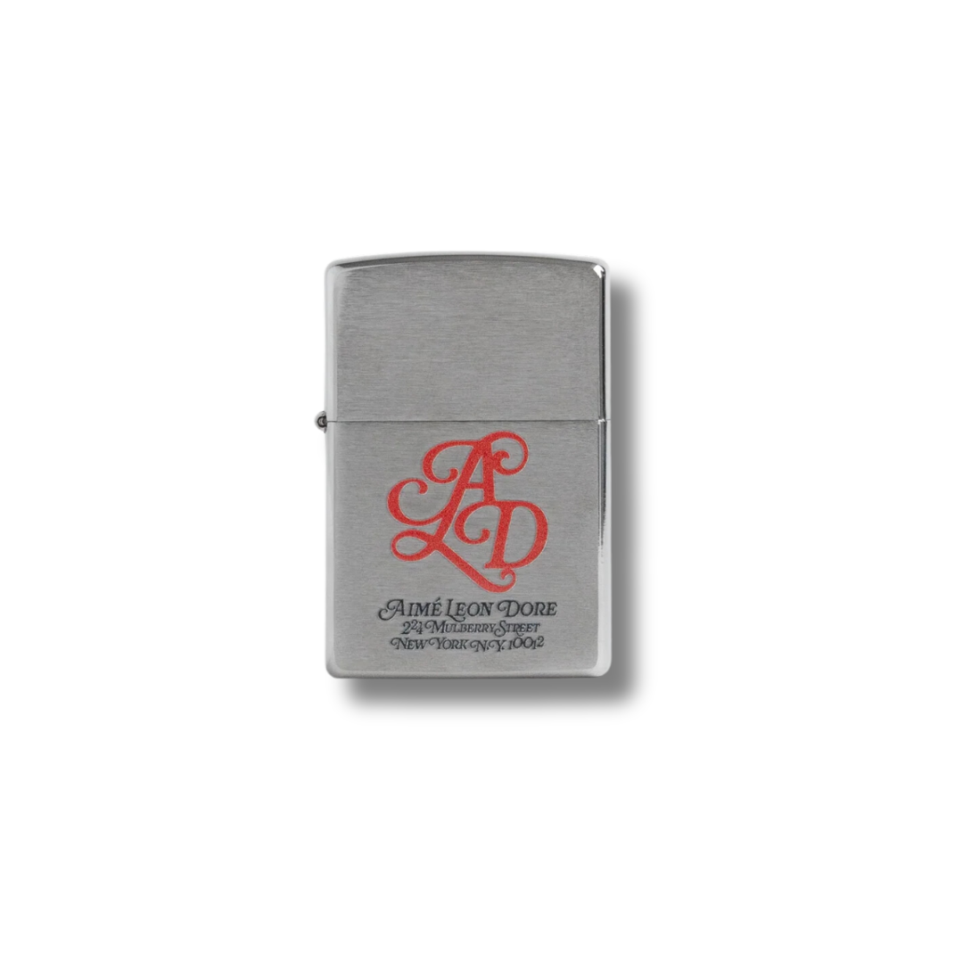 AIME LEON DORE MONOGRAM ZIPPO LIGHTER SILVER