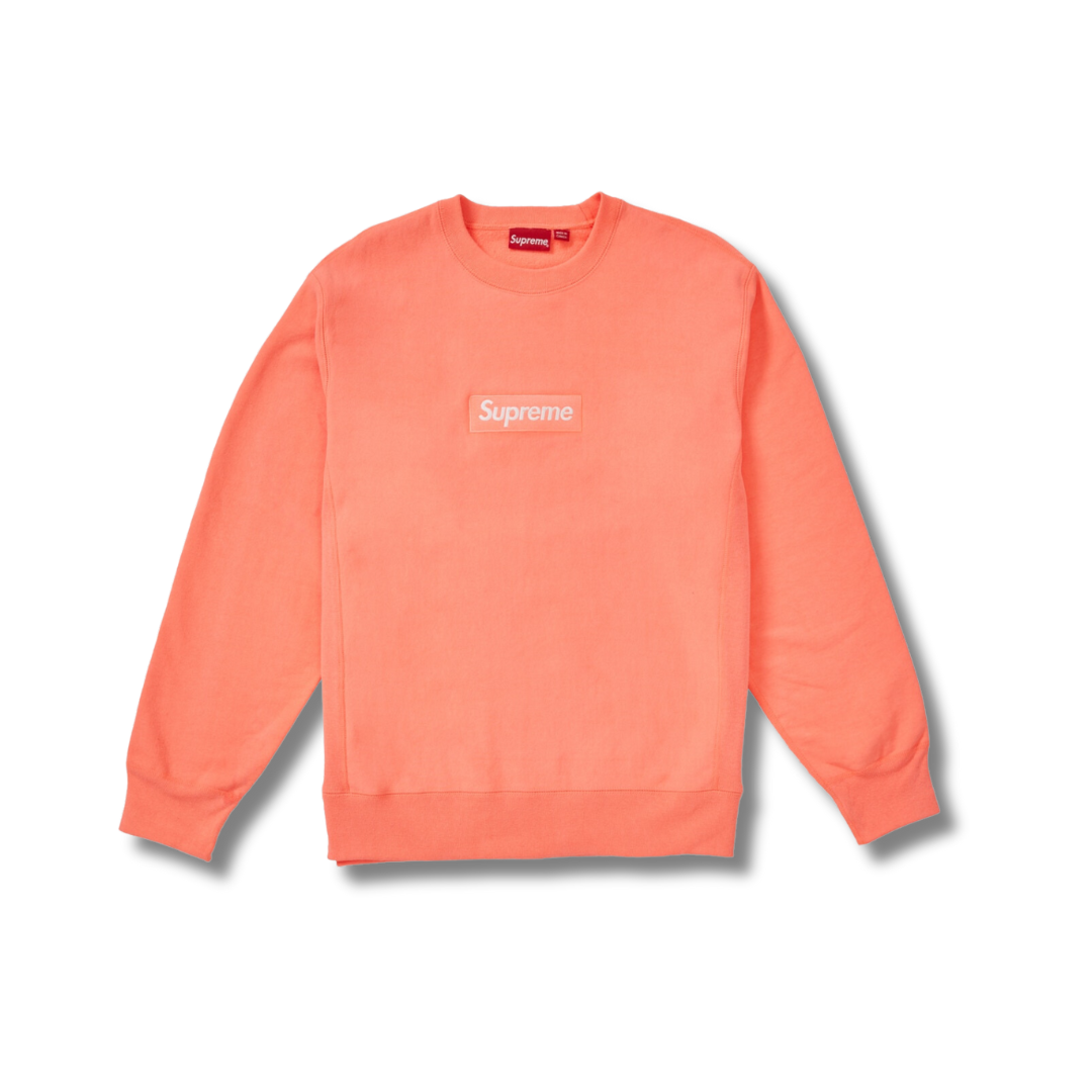 Supreme Box Logo Crewneck Fluorescent Pink