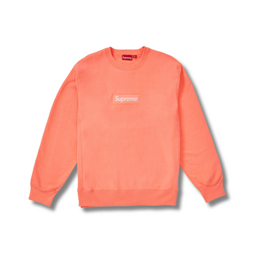 Supreme Box Logo Crewneck Fluorescent Pink