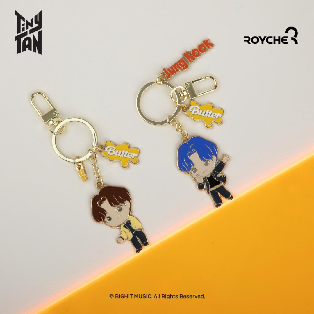 BTS TinyTAN Butter Swing Metal Keyring