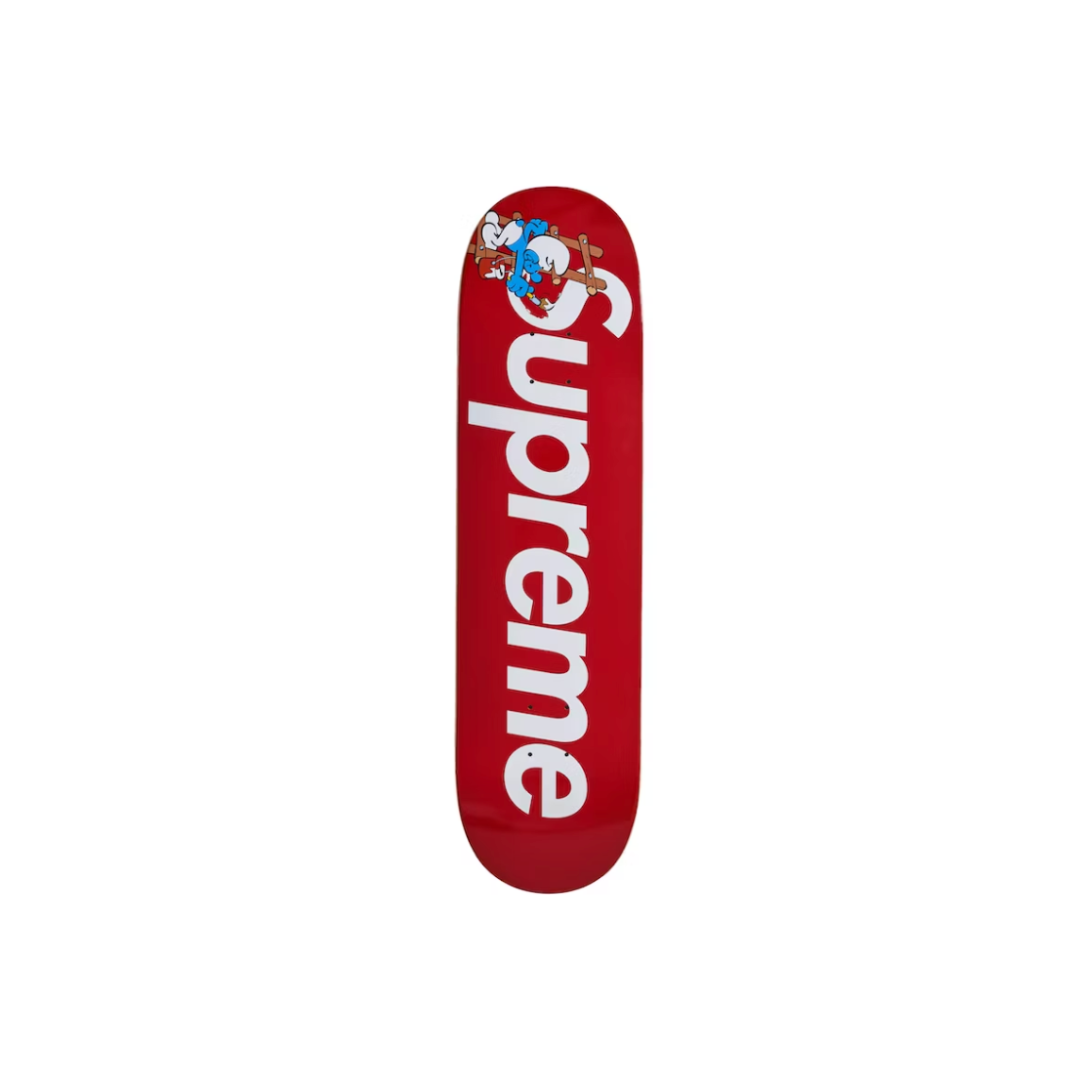 Supreme Smurfs Skateboard Red