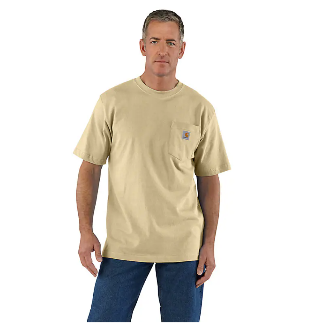 Carhartt Men's Loose Fit Heavyweight Short-Sleeve Pocket T-Shirt Beach Heather