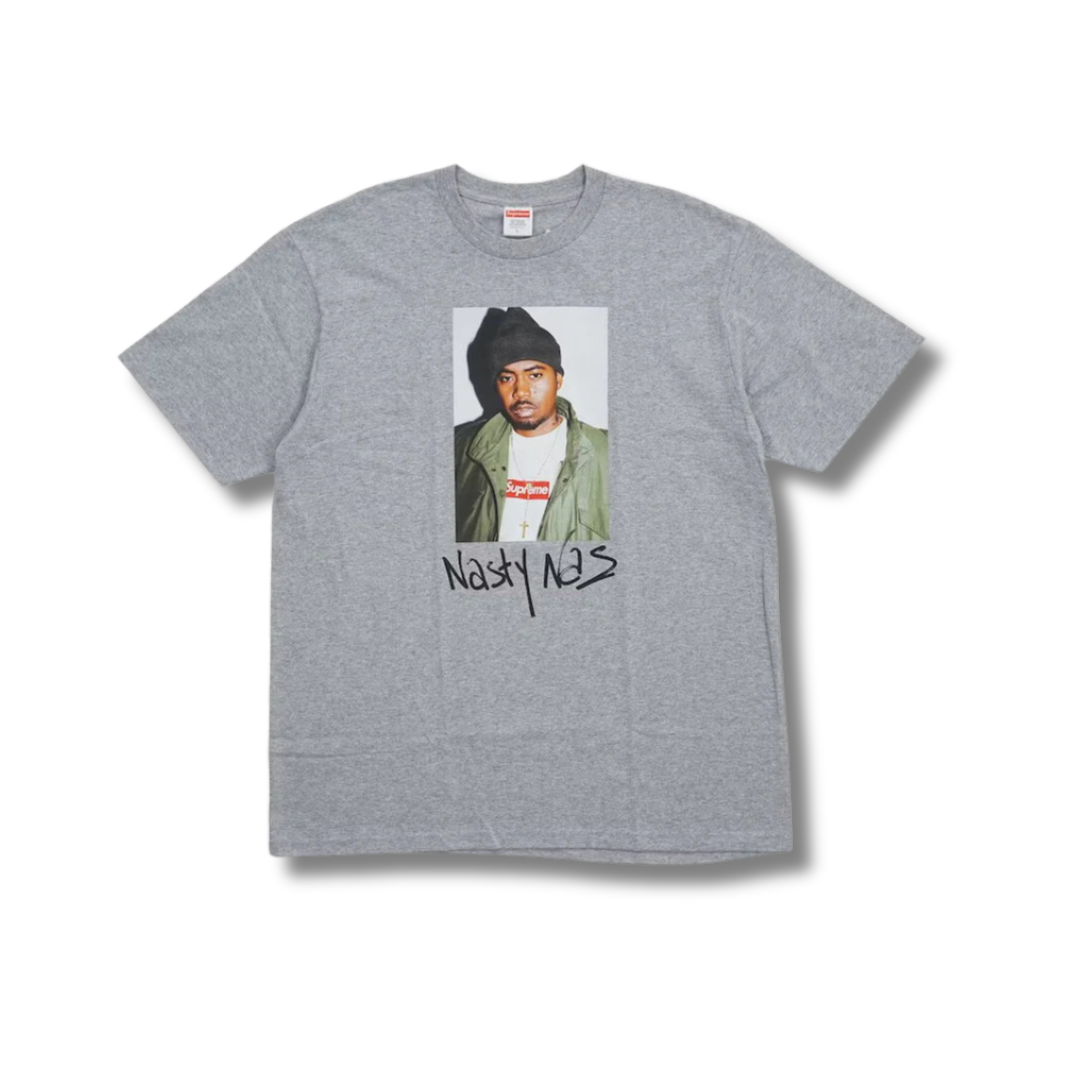 Supreme Nas Tee Heather Grey