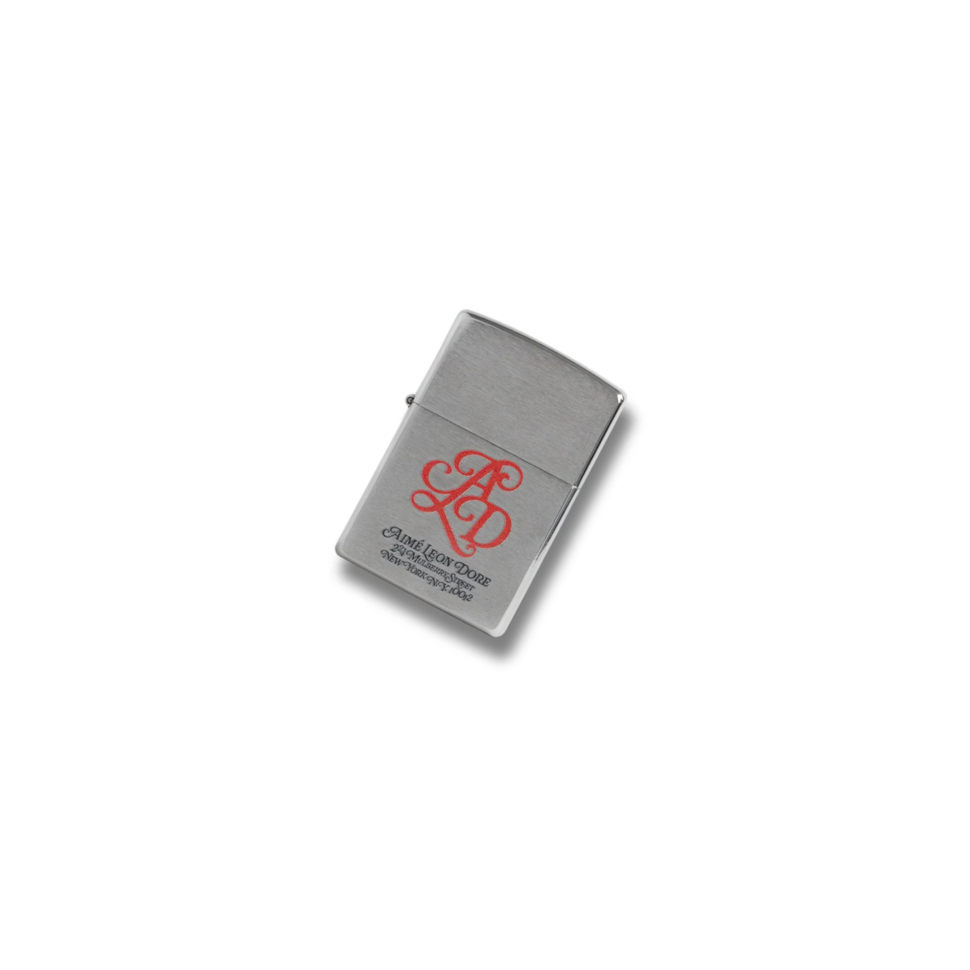 AIME LEON DORE MONOGRAM ZIPPO LIGHTER SILVER