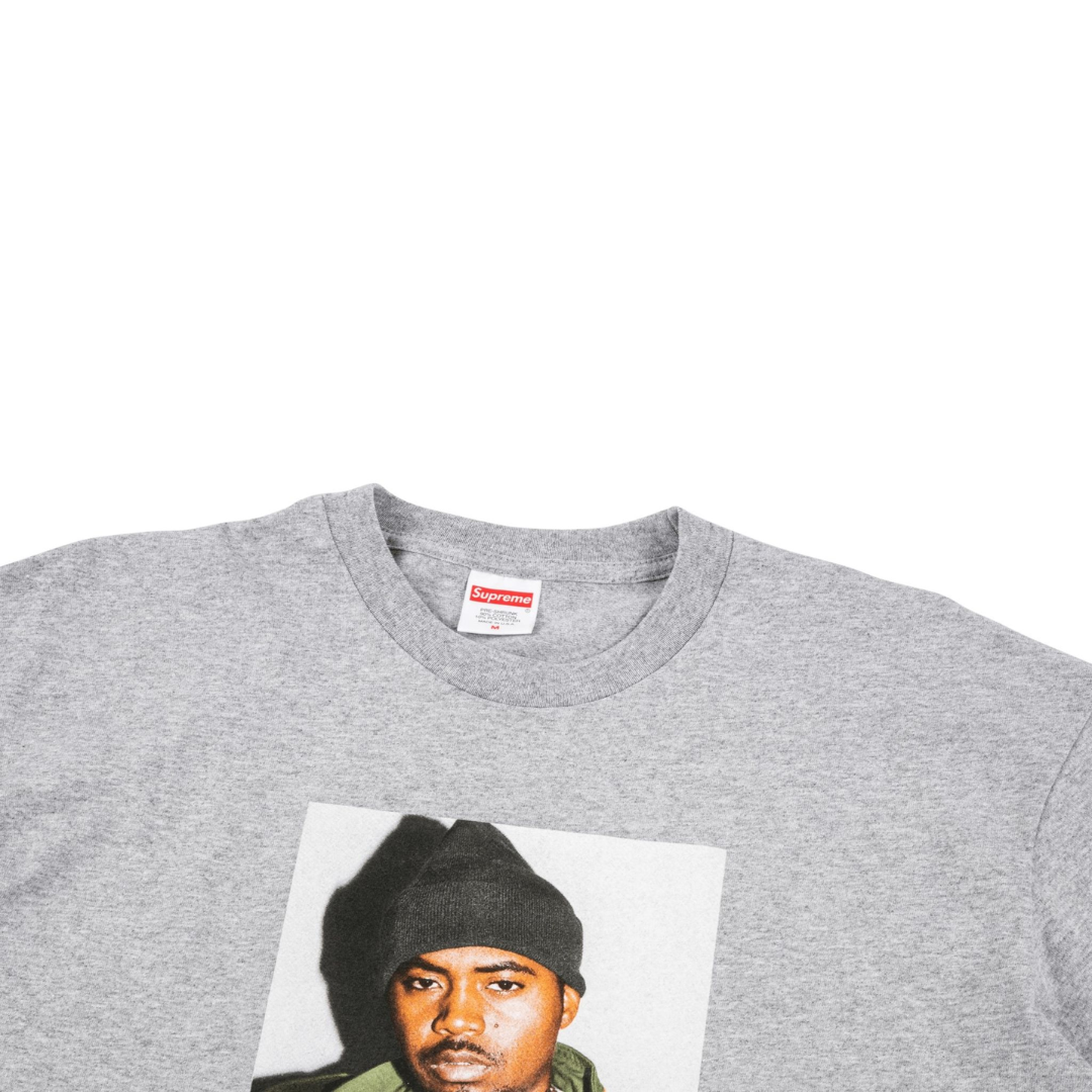 Supreme Nas Tee Heather Grey