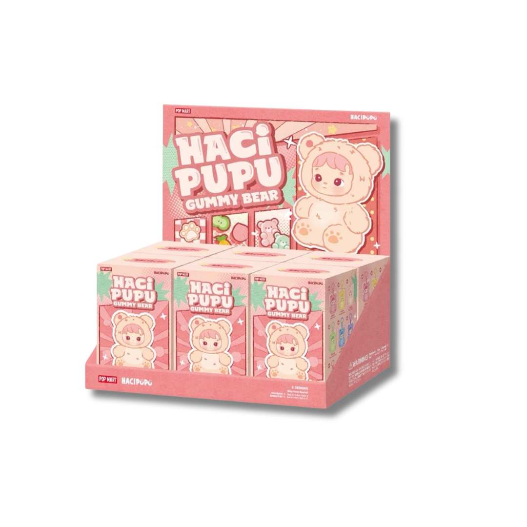 Pop Mart HACIPUPU Gummy Bear Series-Vinyl Plush Pendant Blind Box *Individual
