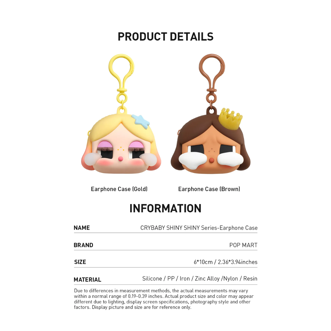 POP MART CRYBABY SHINY SHINY Series-Earphone Case Brown